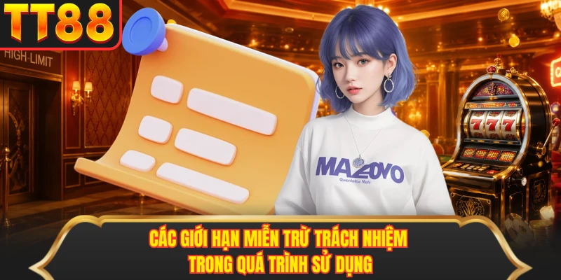 Các giới hạn miễn trừ trách nhiệm trong quá trình sử dụng Các giới hạn miễn trừ trách nhiệm trong quá trình sử dụng