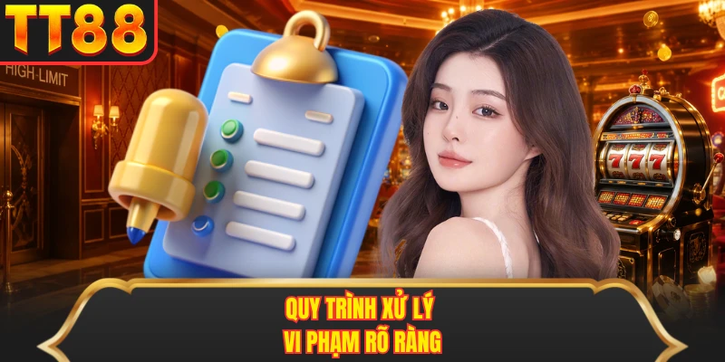 Quy trình xử lý vi phạm rõ ràng Quy trình xử lý vi phạm rõ ràng